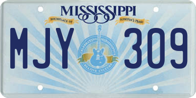 MS license plate MJY309