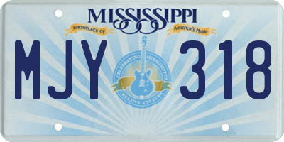 MS license plate MJY318
