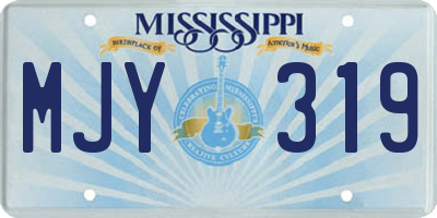 MS license plate MJY319