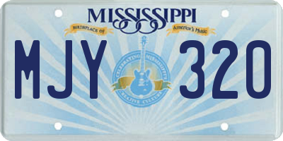 MS license plate MJY320