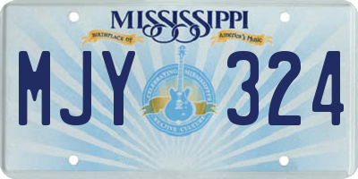 MS license plate MJY324