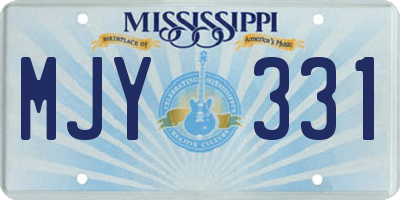 MS license plate MJY331