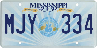 MS license plate MJY334