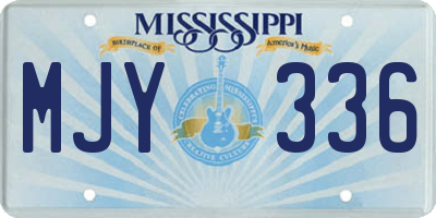 MS license plate MJY336