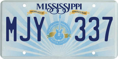 MS license plate MJY337