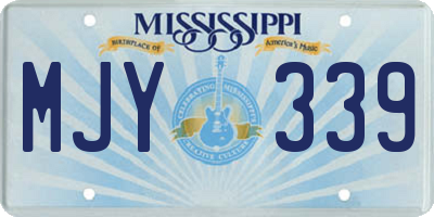 MS license plate MJY339