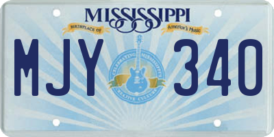 MS license plate MJY340