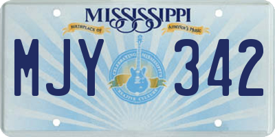 MS license plate MJY342