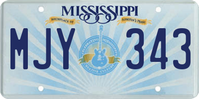 MS license plate MJY343