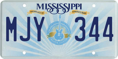 MS license plate MJY344