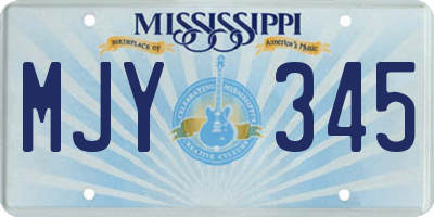 MS license plate MJY345