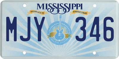 MS license plate MJY346