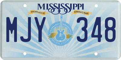 MS license plate MJY348