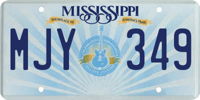 MS license plate MJY349