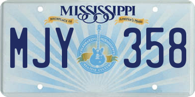 MS license plate MJY358