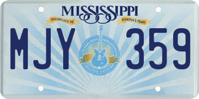 MS license plate MJY359