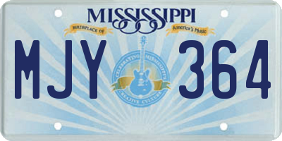 MS license plate MJY364