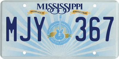 MS license plate MJY367