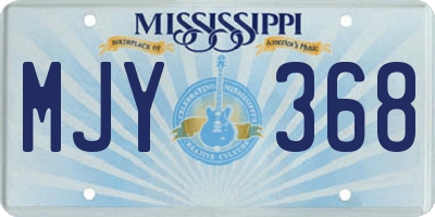 MS license plate MJY368