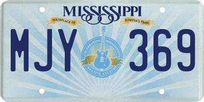MS license plate MJY369