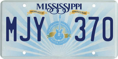 MS license plate MJY370