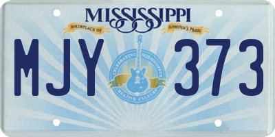 MS license plate MJY373