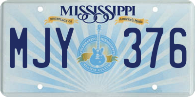 MS license plate MJY376