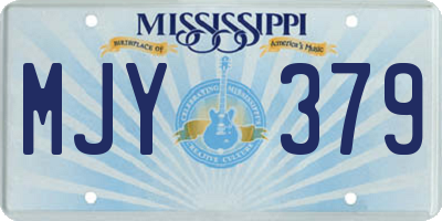 MS license plate MJY379