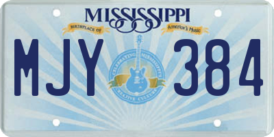 MS license plate MJY384