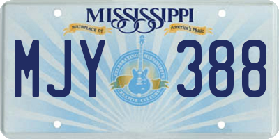 MS license plate MJY388