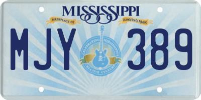 MS license plate MJY389