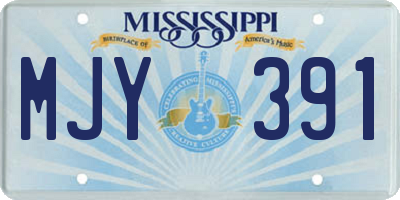 MS license plate MJY391