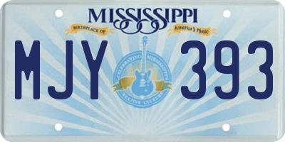 MS license plate MJY393
