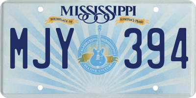 MS license plate MJY394