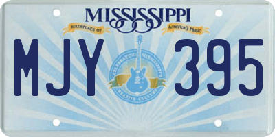 MS license plate MJY395