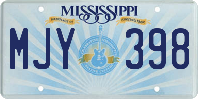 MS license plate MJY398
