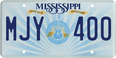MS license plate MJY400