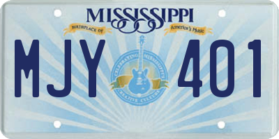MS license plate MJY401