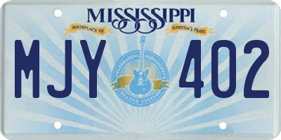 MS license plate MJY402