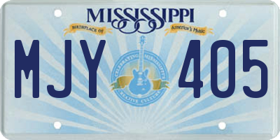 MS license plate MJY405