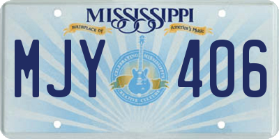 MS license plate MJY406