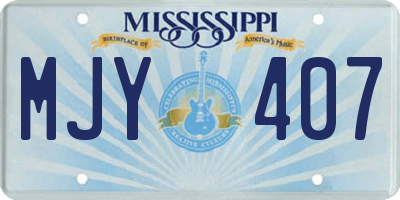 MS license plate MJY407