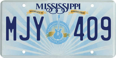 MS license plate MJY409
