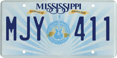 MS license plate MJY411