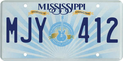 MS license plate MJY412