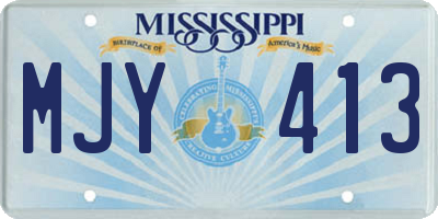 MS license plate MJY413