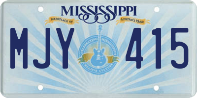 MS license plate MJY415