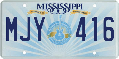 MS license plate MJY416