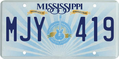 MS license plate MJY419