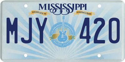 MS license plate MJY420